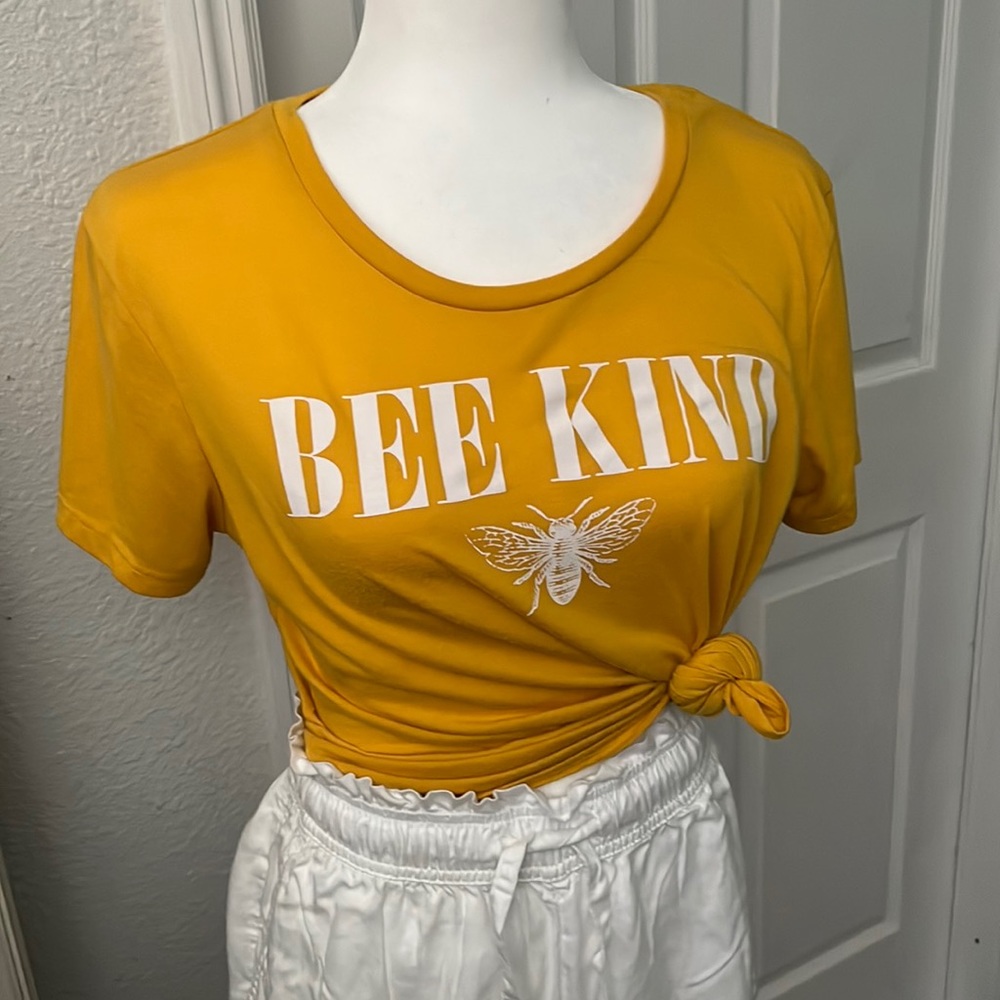 Bee Kind Mustard Yellow Soft Tee